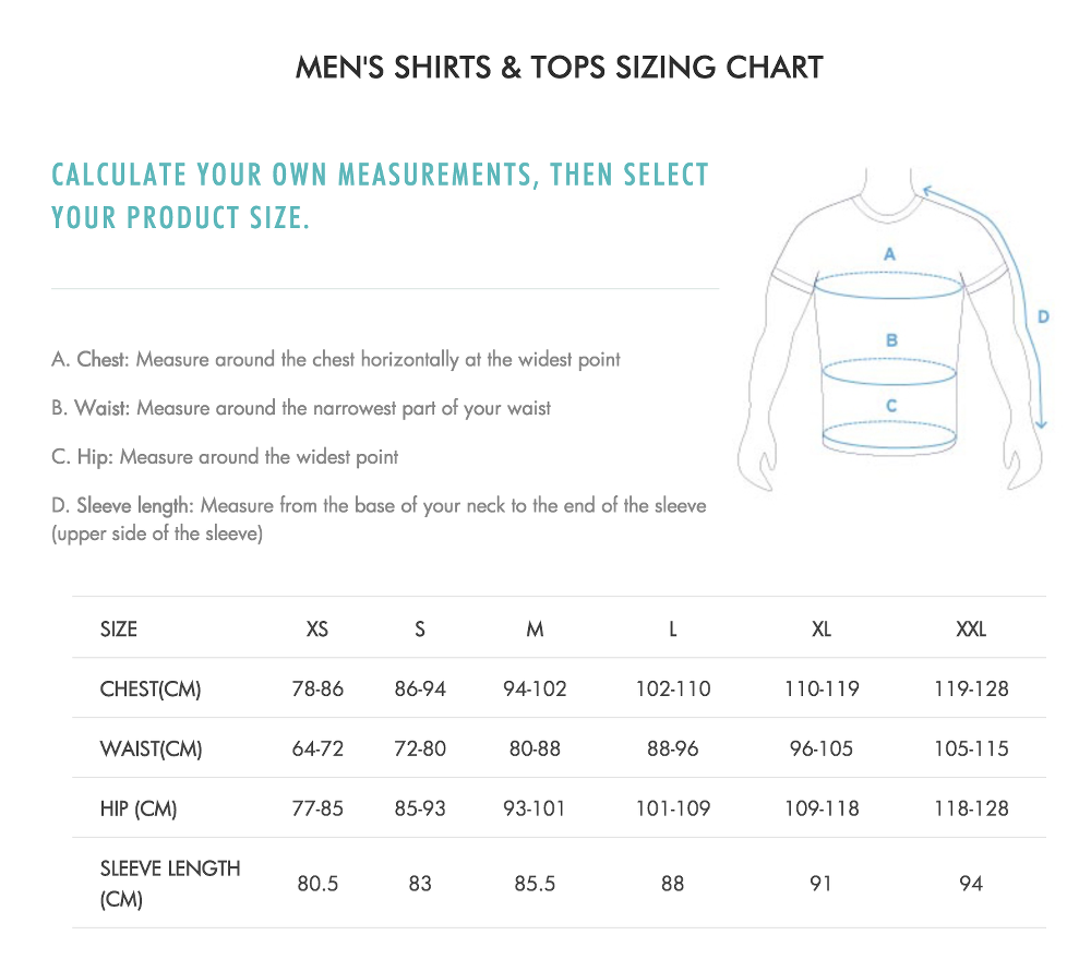 Size chart for Salomon (Men) - Skiwear4u.com